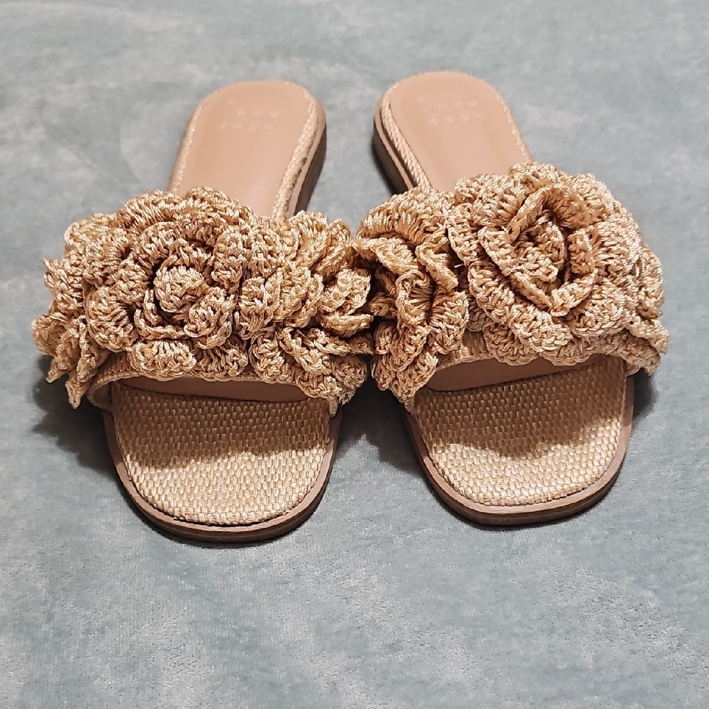 a new day Tan Floral Slide Sandals - Picture 2 of 5